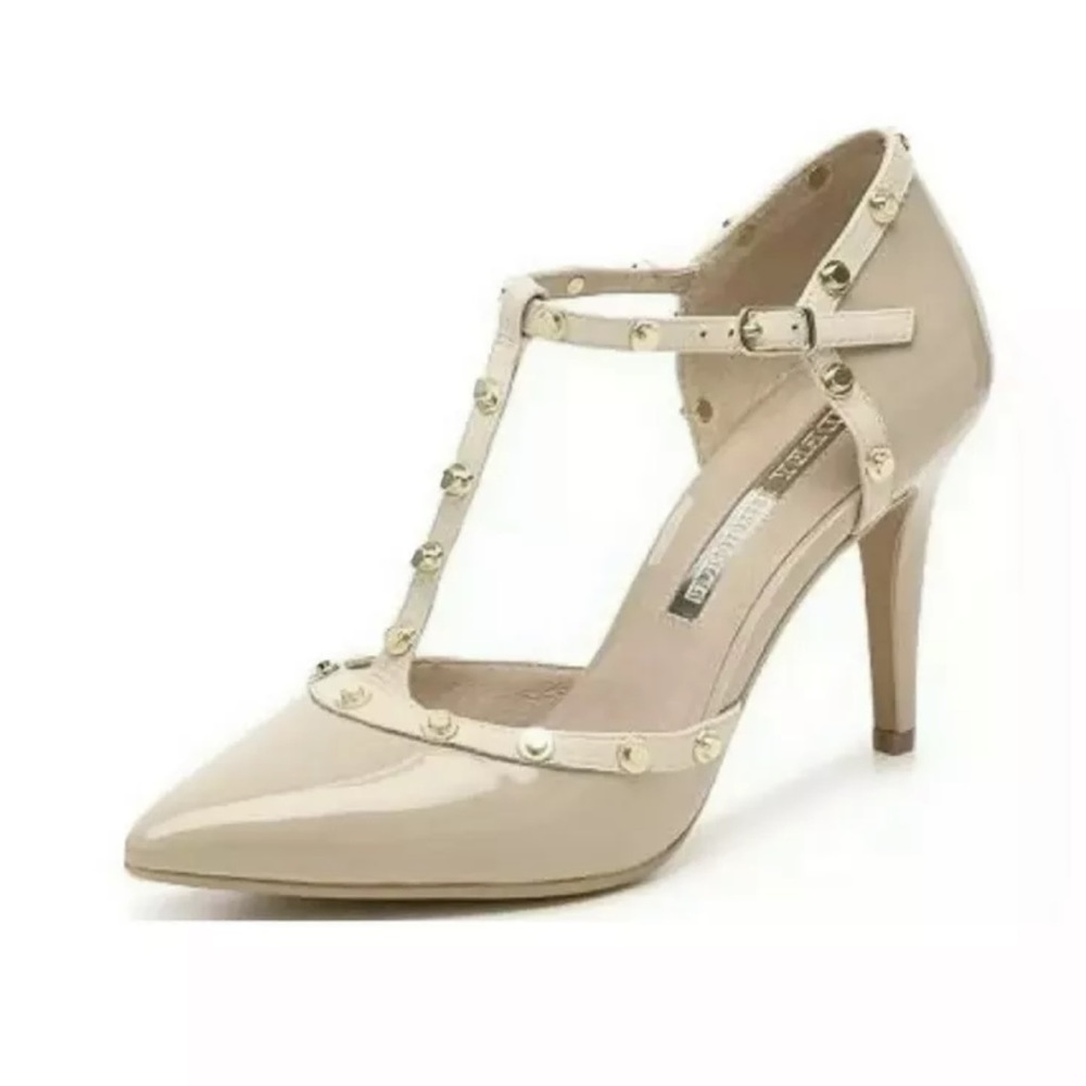 Stud Patent Leather Heels